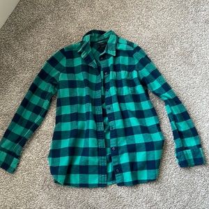 Womens Jcrew Flannel Navy/Green